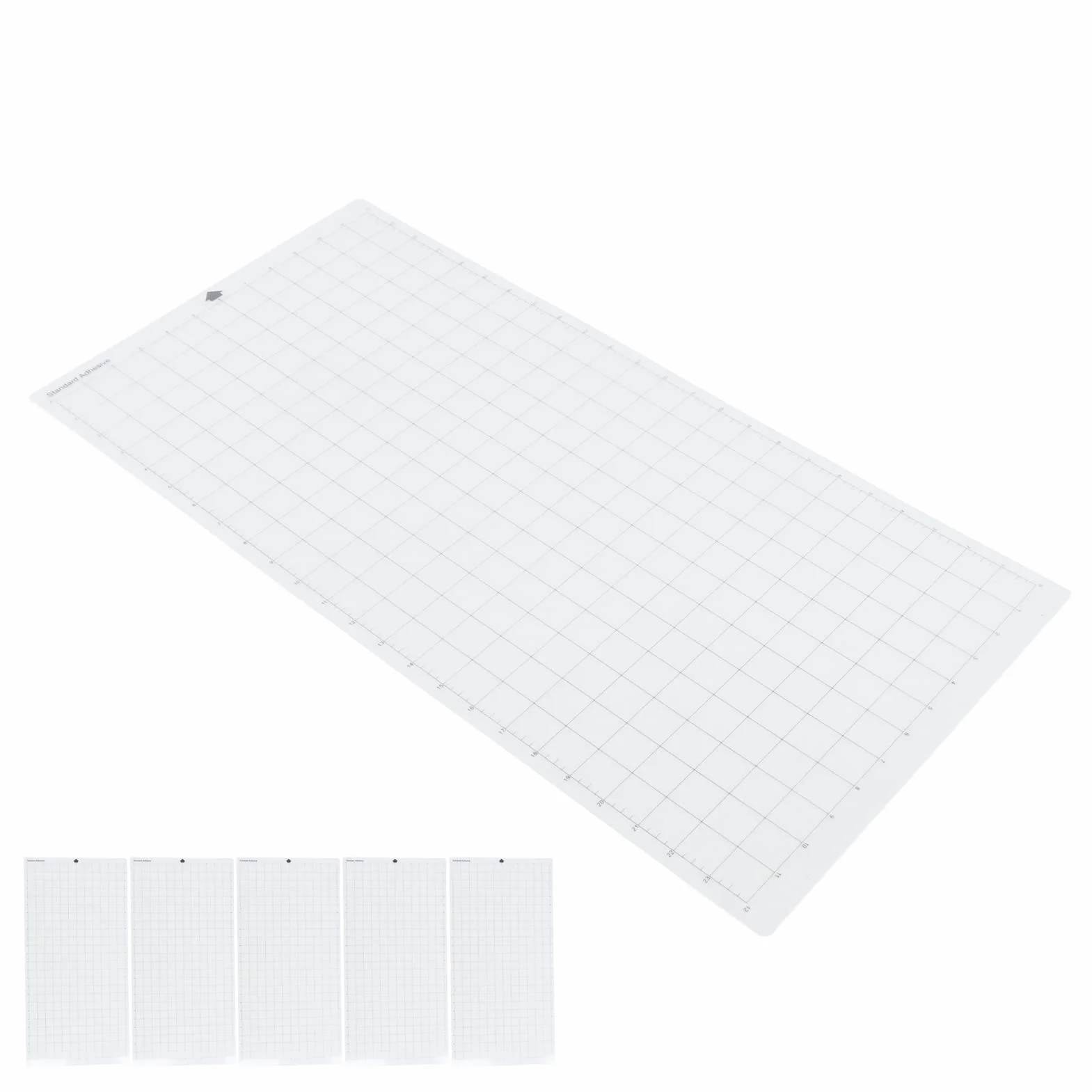 Cocoarm Tappetino da Taglio Tappetino da Taglio a Griglia Trasparente 5 Pezzi Adesivo in PVC Antiscivolo 24 X 12 Pollici per Carta da Costruzione Carta Modello Kraft da Stampa e Cartone