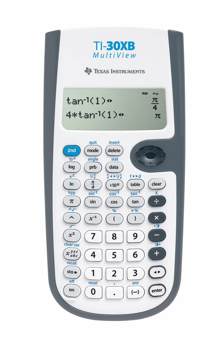 Texas Instruments Calcolatrice scientifica Multiview TI-30XB, grigia, bianca