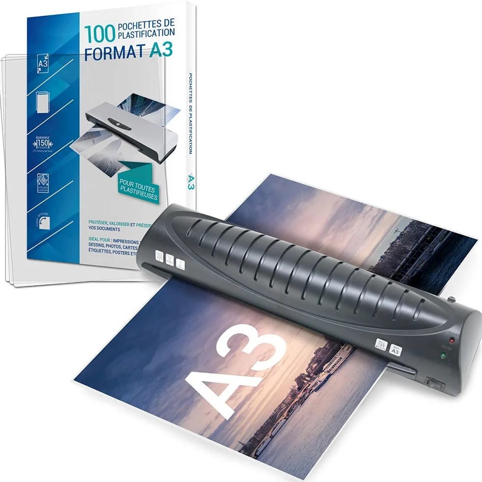 Texet A78211-21-29V - Plastificatrice Pro con 100 fogli A4 + 100 fogli A3, colore: Nero