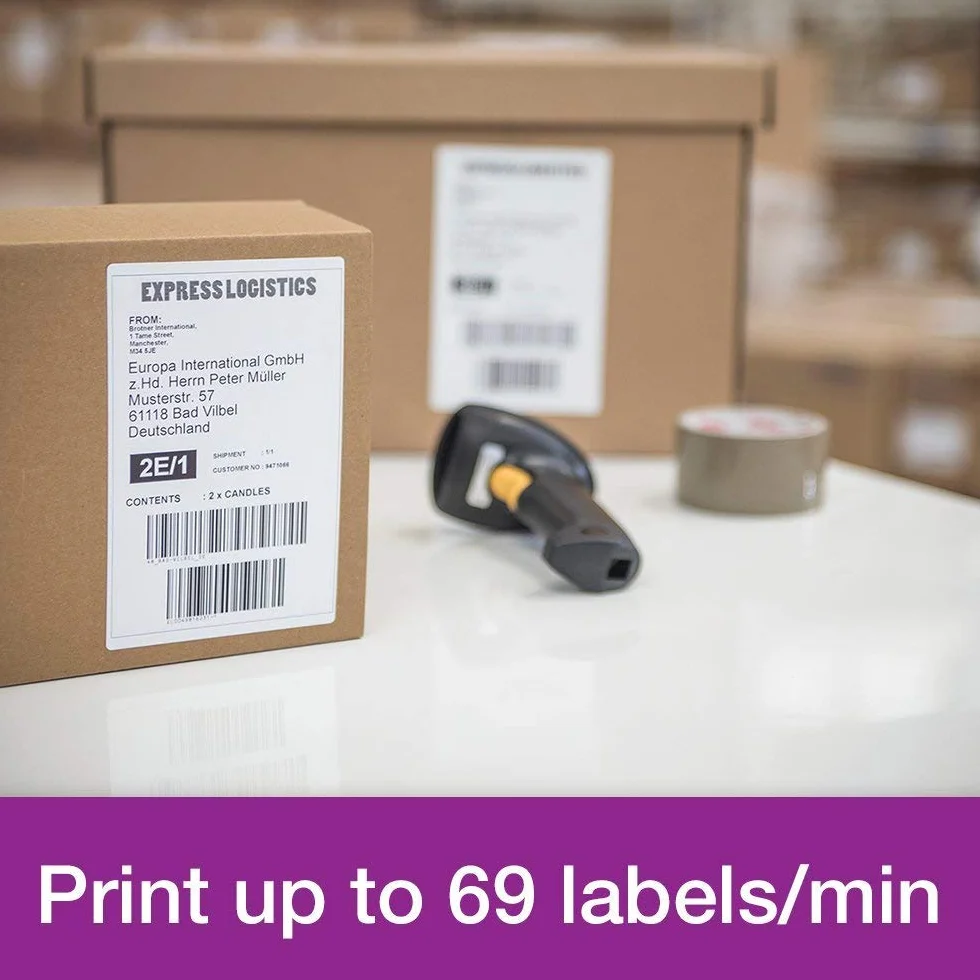 Brother QL-1110NWBC stampante per etichette [CD] Termica diretta 300 x 300 DPI 110 mm/s Con cavo e senza cavo DK Wi-Fi Bluetooth (BROTHER QL1110NWBC - LABEL PRINTER)
