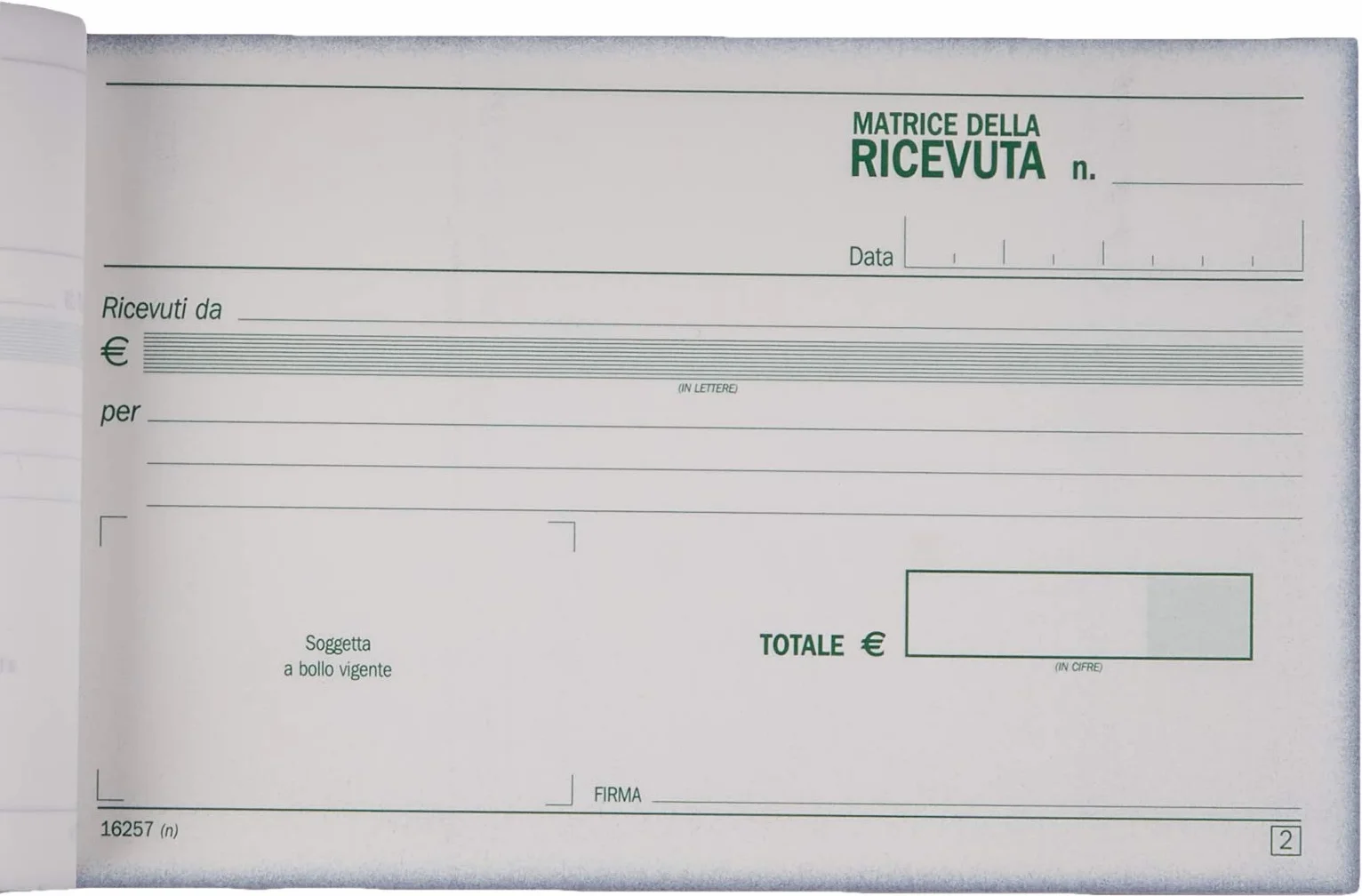 Data Ufficio Blocchi ricevute generiche, 5 pezzi