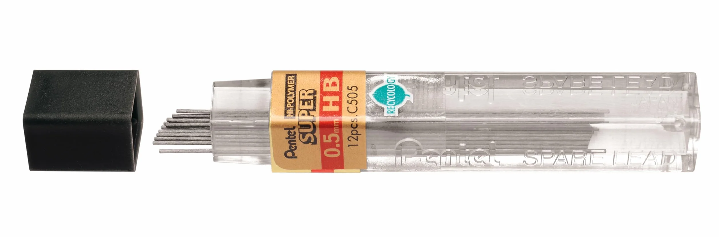 Pentel C505 Super Hi-polymer mine 0,5 mm HB astuccio da 12 pezzi