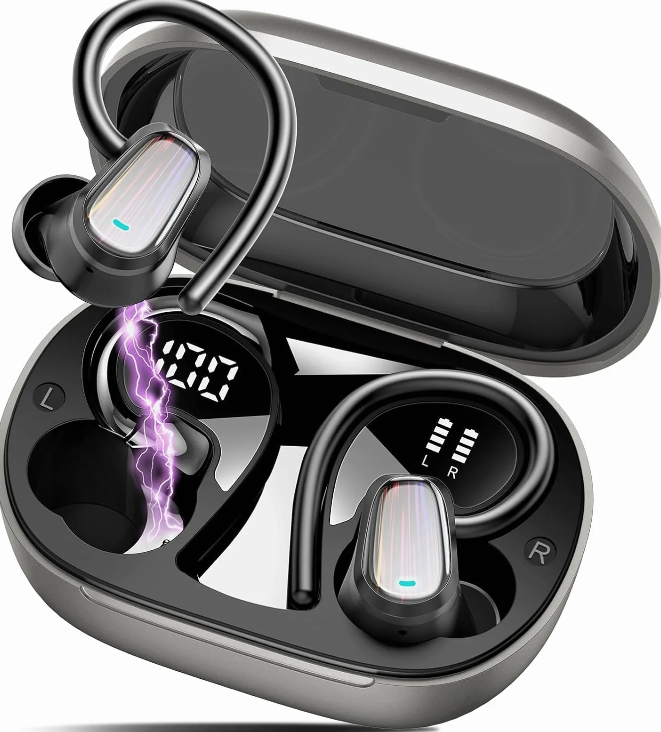 AI Cuffie Traduzione Simultanea, 50Ore Bluetooth 5.4 Auricolari con 164 Lingue/6 Modalità di Traduzione, 3 in 1 Auricolari Traduttori Istantanei con ENC Mic, Cuffie Bluetooth con APP per Viaggi/Affari