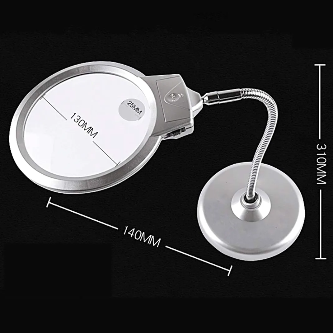 Lente d'Ingrandimento da scrivania - Lampada da scrivania a LED con Lente d'Ingrandimento ad Alta Potenza per Anziani per Leggere l'identificazione del Telefono Cellulare Lampada d