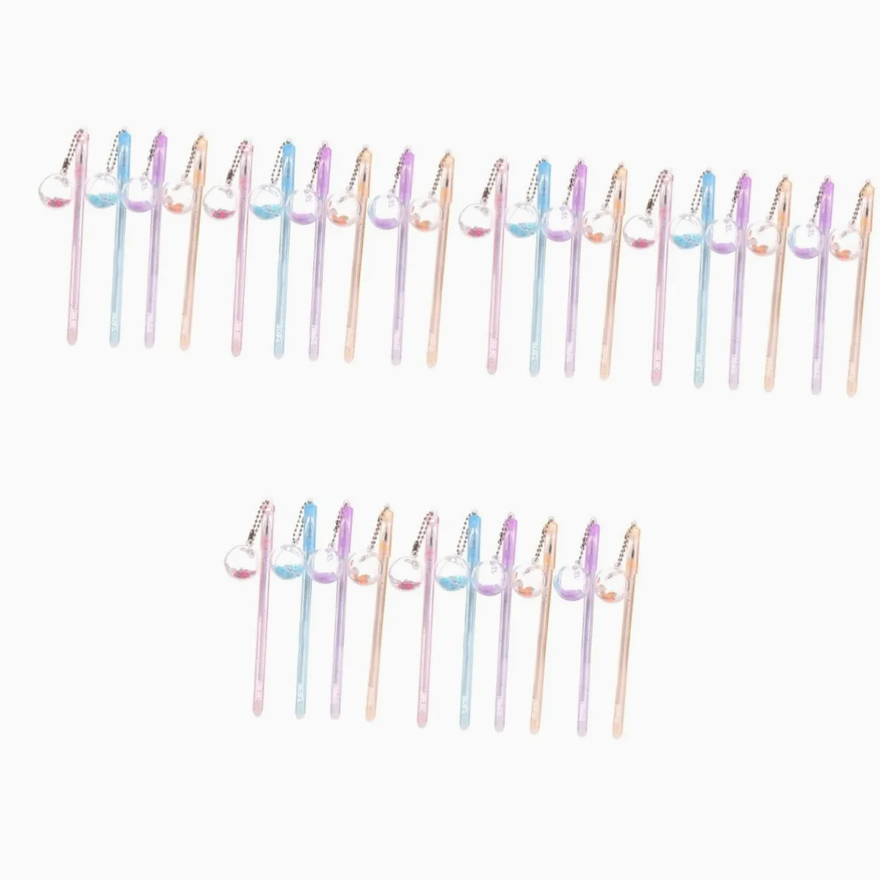 Angoily 30 Pezzi Penne Gel Colorate con Ciondolo Barattolo Penne per Studenti e Ufficio Scrittura Materiale Ecologico Stilo Robusto e