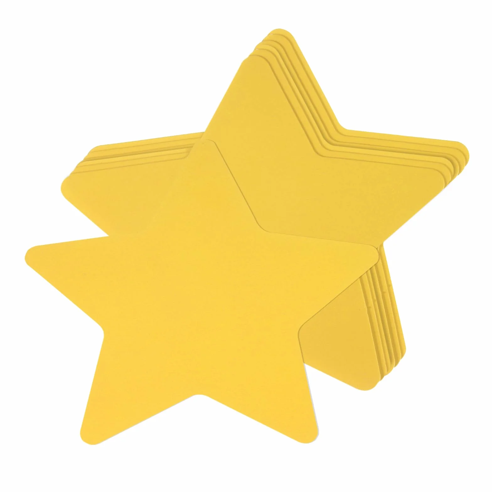100 Pcs Ritagli A Forma Di Stella, 3.9 x 3.9 Inch Carte Di Carta Per Progetti Fai Da Te, Giallo
