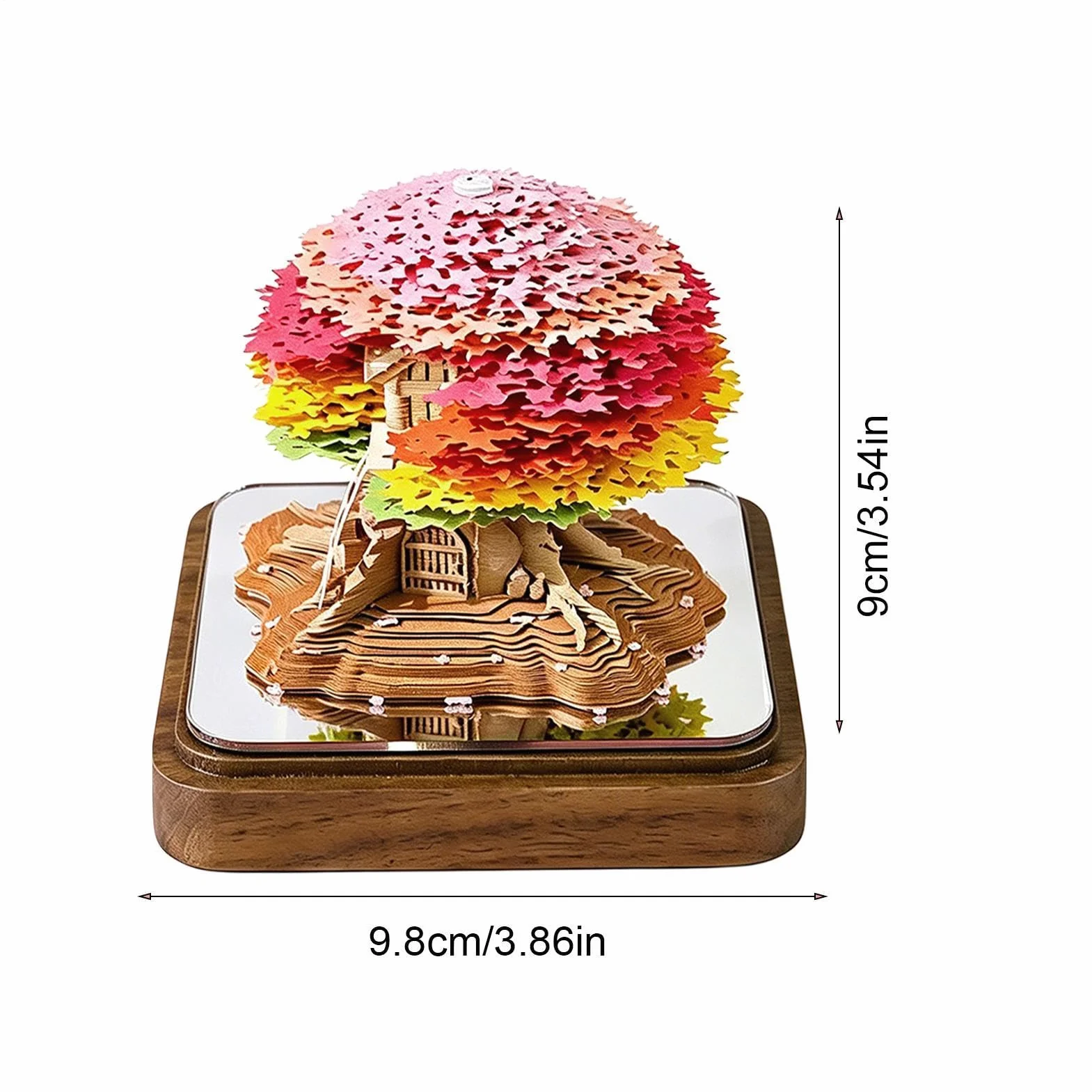 Blocco Note 3D Quaderno d'Arte Design Albero e Casa | Con Copertura Trasparente Antipolvere Per Scultura Bloc-Notes A Strappo per Insegnanti Studenti Ufficio Scuola Task