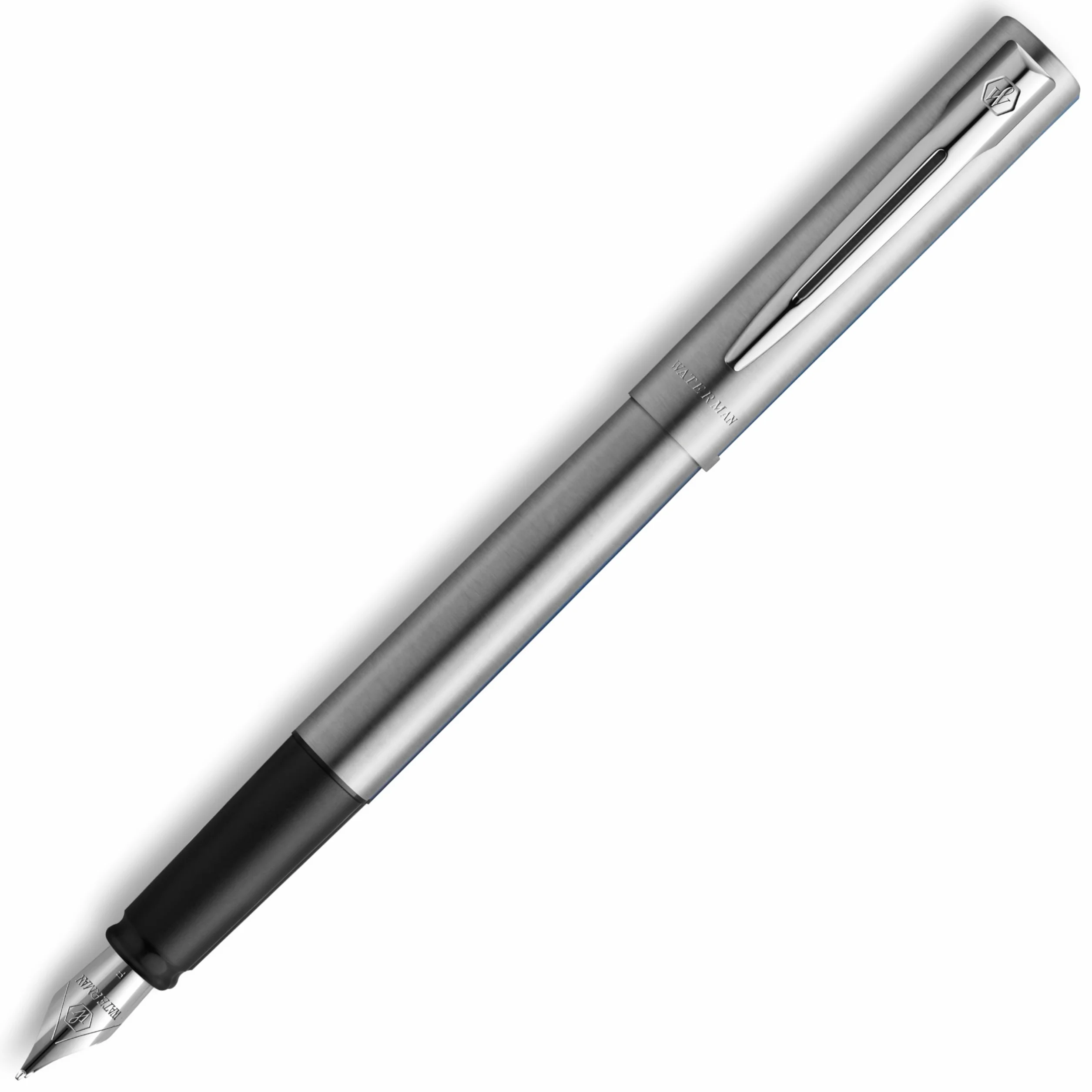 Waterman Allure Penna Stilografica Acciaio Inossidabile Punta Fine Inchiostro Blu