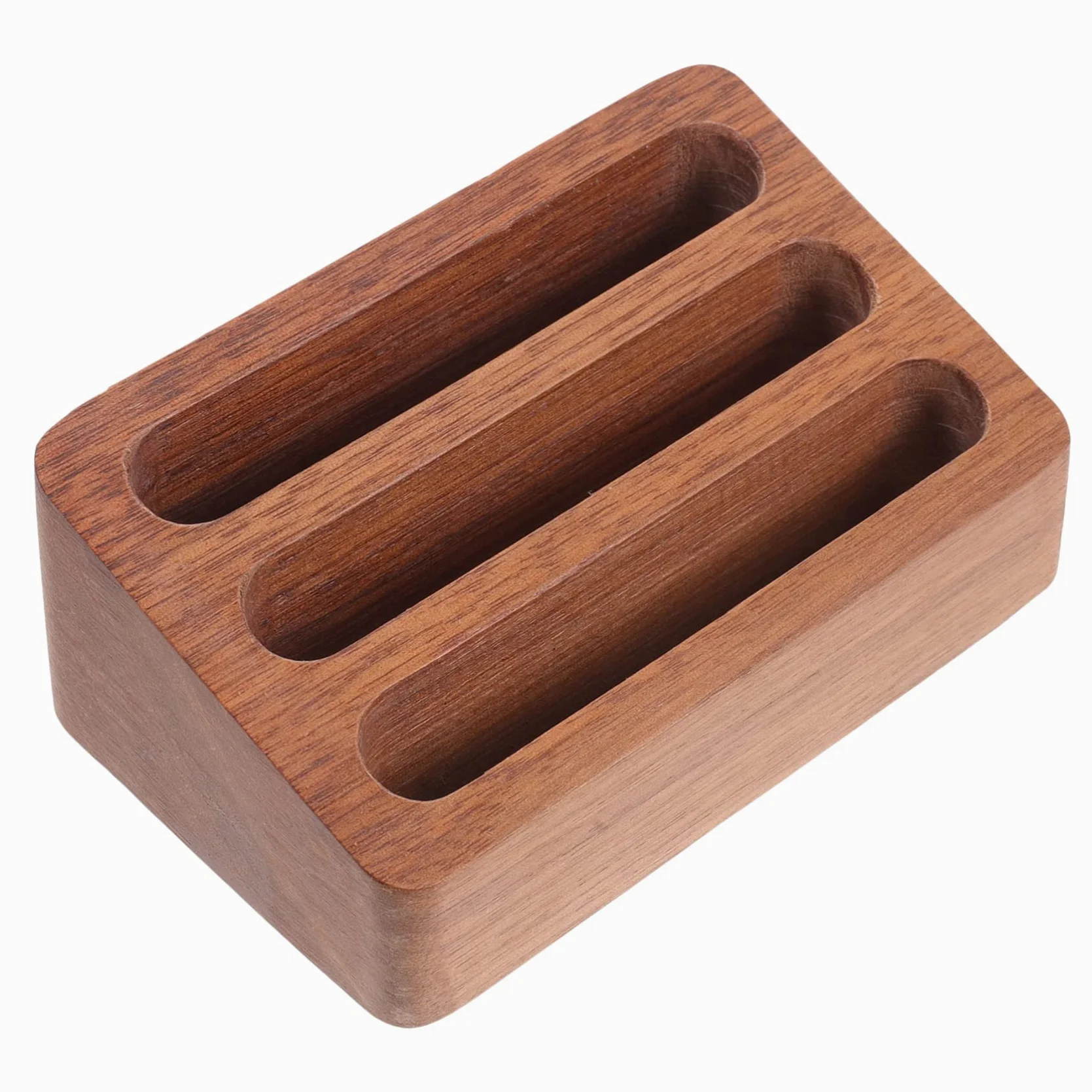 Lurrose 2 Pezzi Porta Biglietti Da Visita in Legno Porta Biglietti Da Visita Accessorio Da Scrivania Organizza Biglietti Elegante Arredamento Per Ufficio