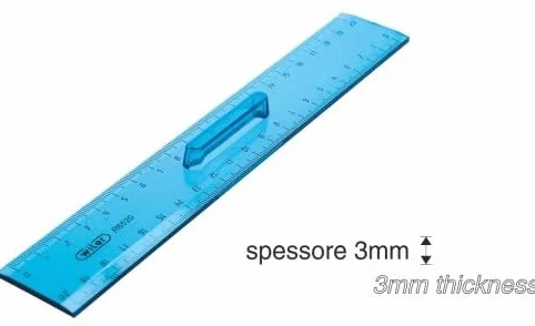 Righello Doppio Decimetro in Plastica PVC 20cm con Manico
