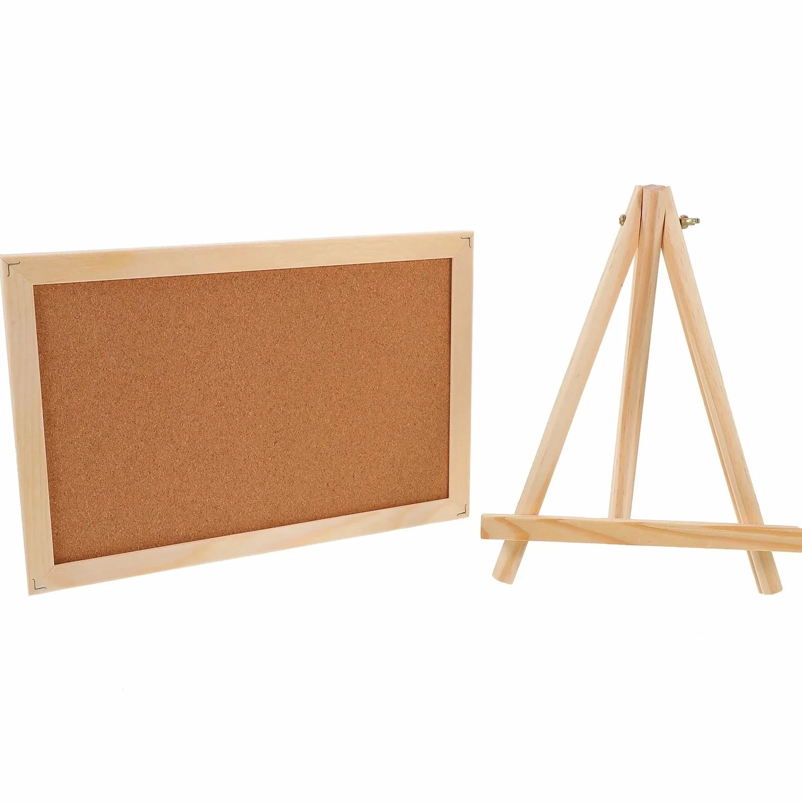 1 Tavola Con Cavalletto Per Ufficio | Espositore da cavalletto in legno Bacheca in sughero con cornice Treppiede in legno Bacheca in sughero Bacheca piccola