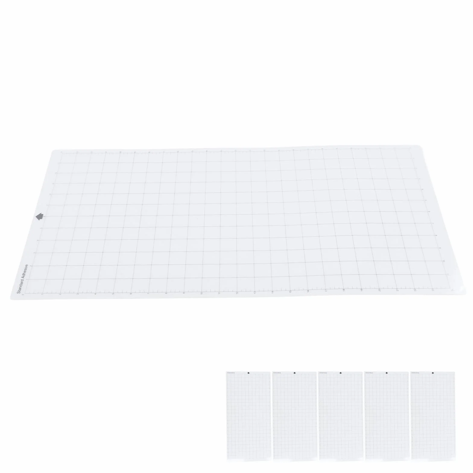 Cocoarm Tappetino da Taglio Tappetino da Taglio a Griglia Trasparente 5 Pezzi Adesivo in PVC Antiscivolo 24 X 12 Pollici per Carta da Costruzione Carta Modello Kraft da Stampa e Cartone