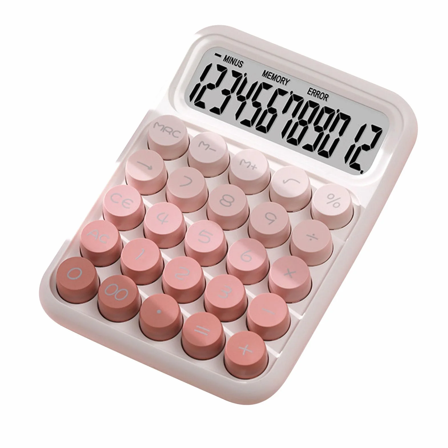 lyrlody Calcolatrice da Tavolo, Calcolatrice con Pulsanti Grandi a 12 Cifre in Plastica con Display Chiaro, 16 X 11,5 X 3 Cm, Design Desktop Compatto per Studenti Contabili Ufficio Uso Domestico