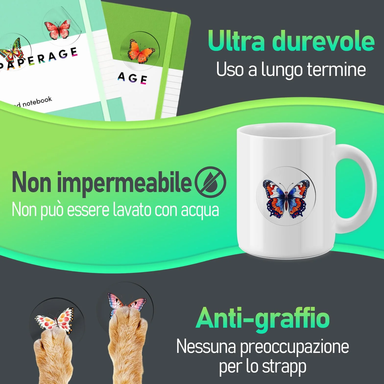 Carta adesiva vinile trasparente A4 297x210mm per stampante a getto d'inchiostro