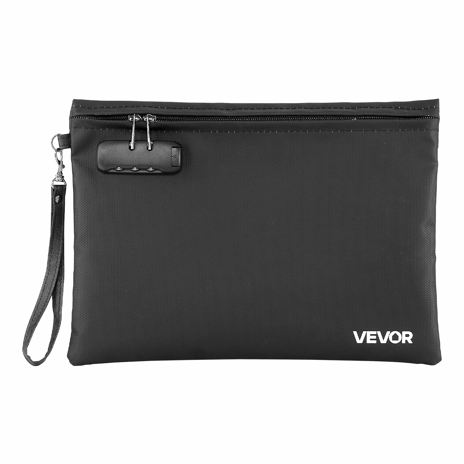 VEVOR Borsa Portadocumenti Ignifuga 1000°C Impermeabile con Lucchetto, Scatola Portatile per Documenti, Ufficio e Viaggi