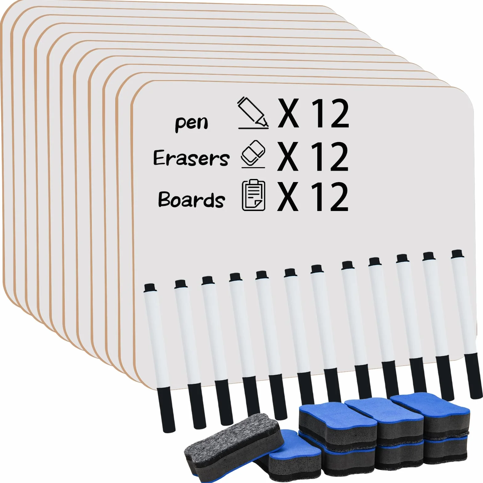 Whiteboard trocken abwischbare Mini-Whiteboard (6) (12)