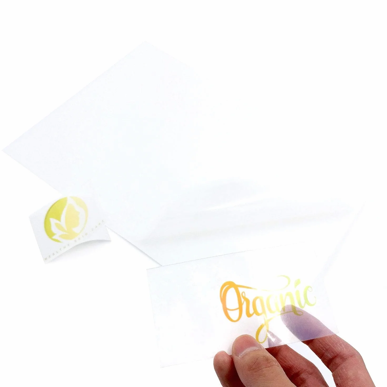 Adesivi A4 impermeabili semitrasparenti lucidi autoadesivi in vinile PVC - Carta da stampa trasparente per stampanti inkjet e laser