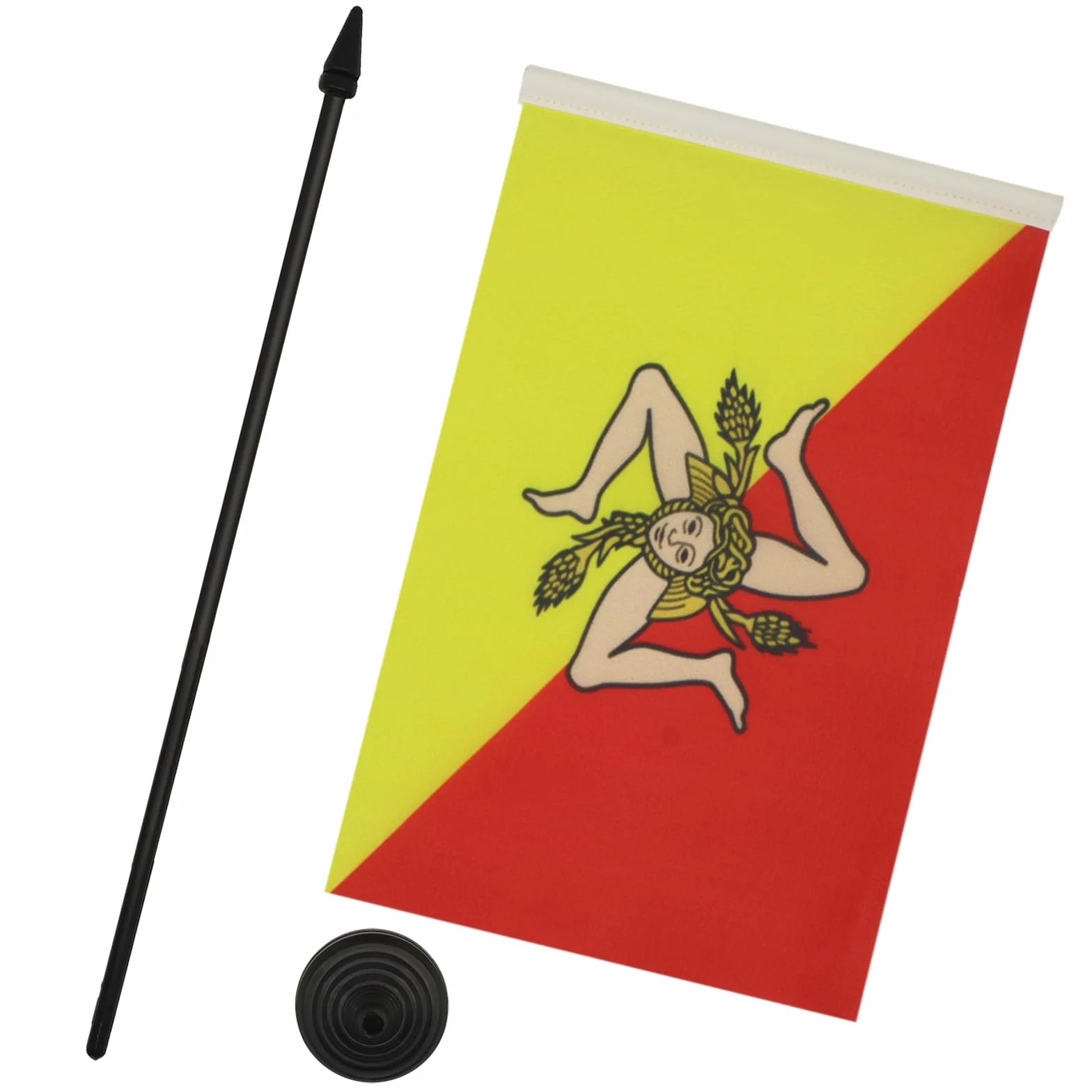 AZ FLAG Bandiera Da Tavolo Sicilia 21x14 cm - Piccola Bandierina Siciliana