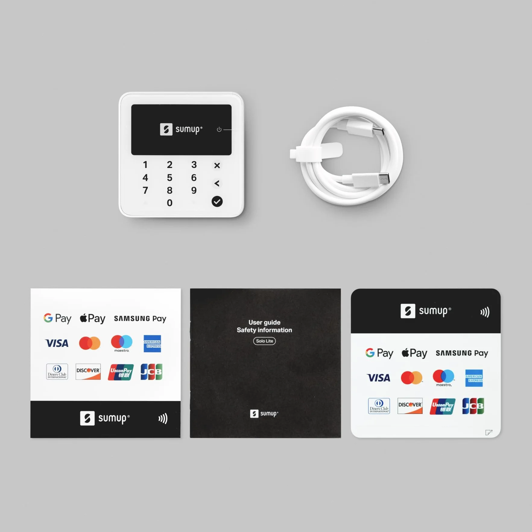 SUMUP Solo Lite Terminale POS Portatile Contactless Bluetooth Bianco