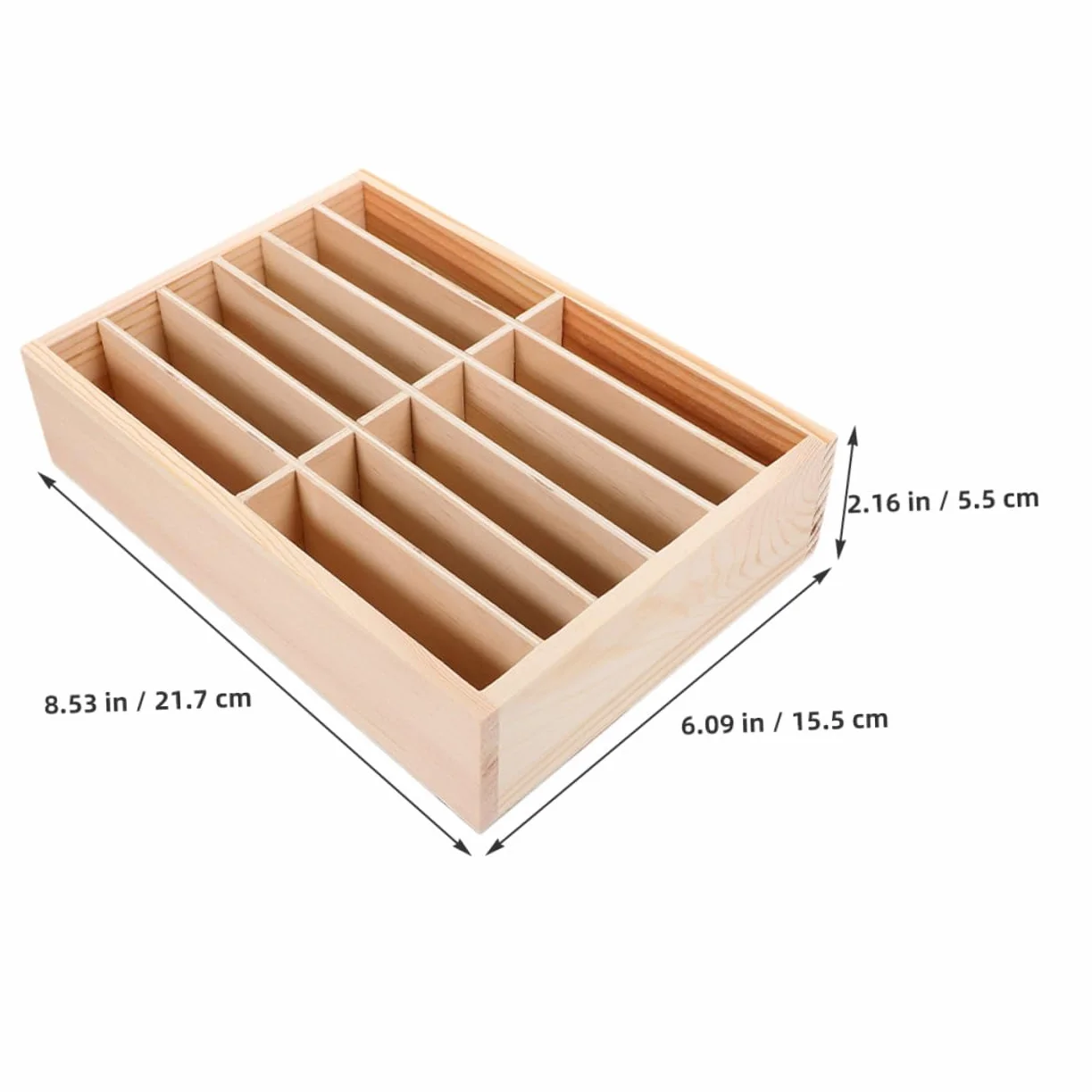 GALPADA Organizzatore per Telefono in Legno a 12 Scomparti, Supporto Compatto da Scrivania per Cellulare, Salvaspazio per Ufficio e Aula, Confezione da 2 Pezzi