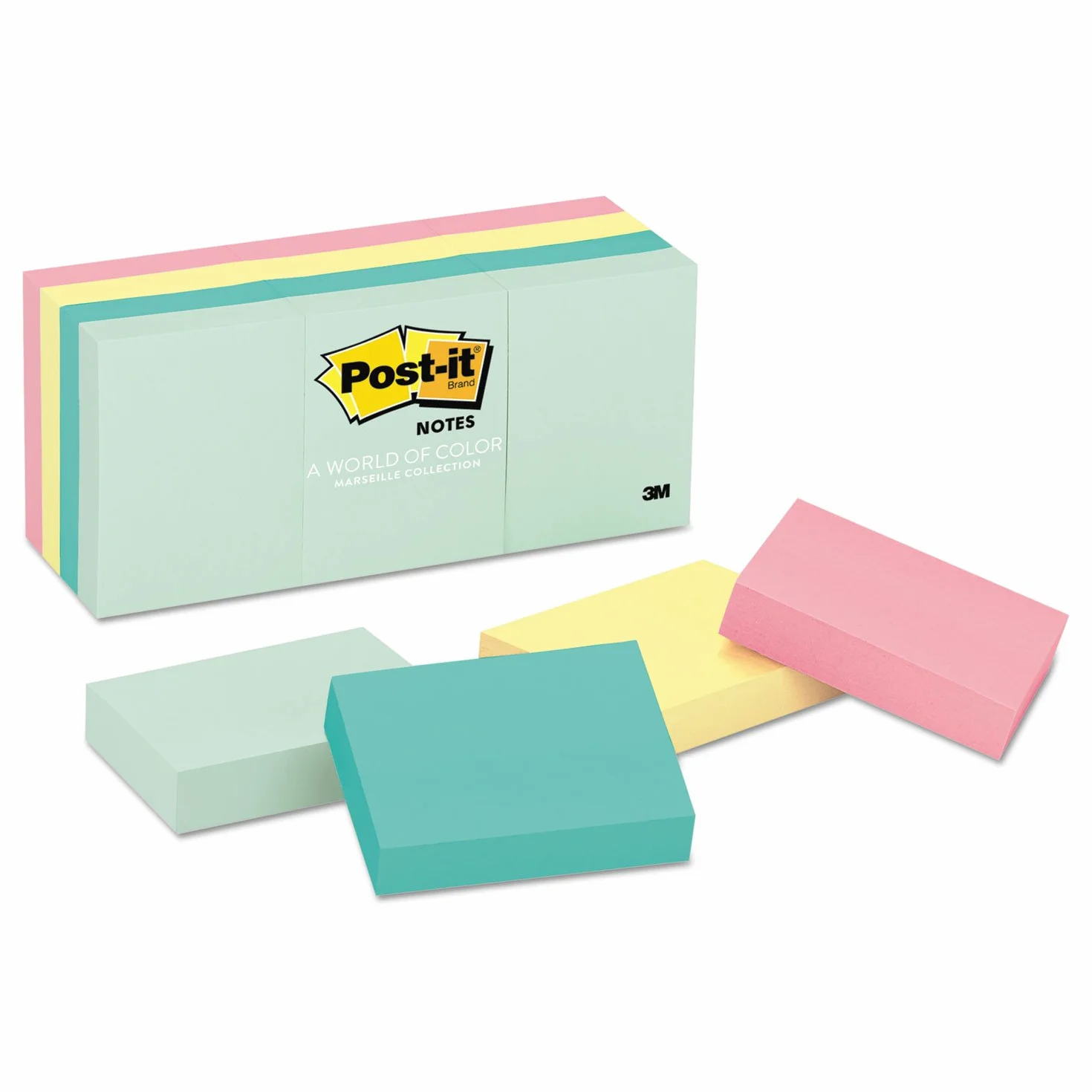 Post-it 653 AST post-it notes, Original, 1 – 1/"x 12/PK, Marseille