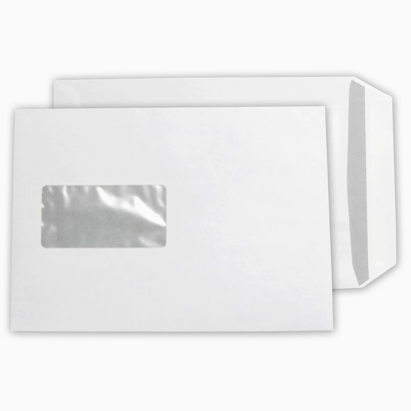 versando 500 buste per lettere, formato C5, 162 mm x 229 mm, con finestra, | autoadesive, colore: bianco