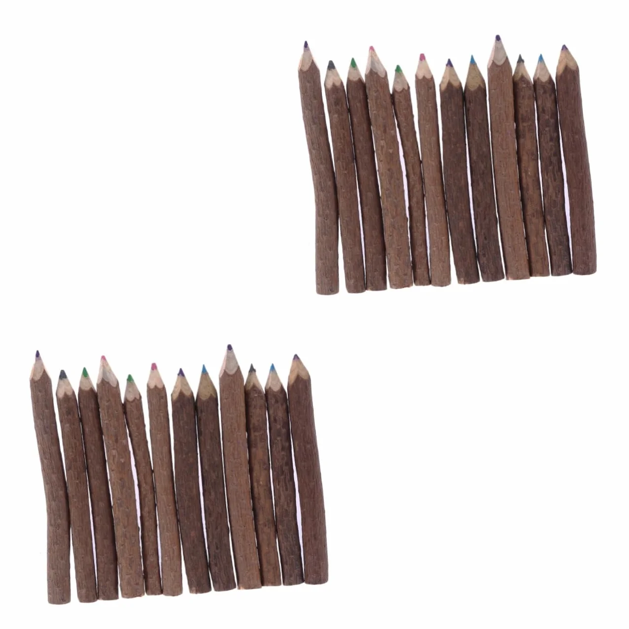 Lurrose Set da Disegno per Artisti Pezzi Matite a Base di con Rami di Albero Naturali 9-10 Cm 10 Misti per Ragazzi E Ragazze Creativi