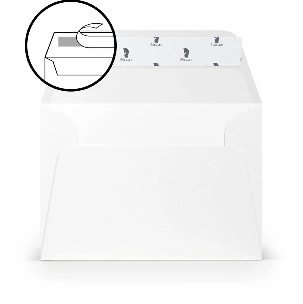 PAPERADO 250 buste per lettere, formato DIN C6, con chiusura adesiva, con fodera in seta bianca, a coste, 100 g/m², senza finestra, 11,4 x 16,2 cm, con ampia chiusura