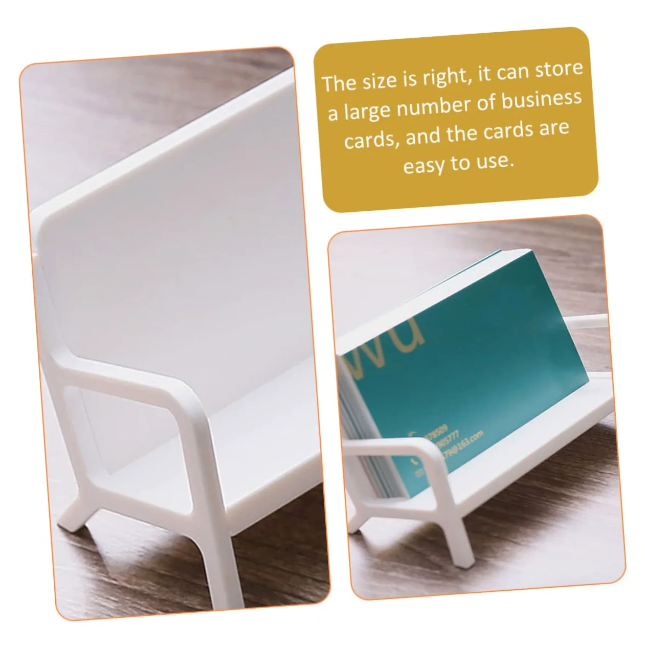 Tofficu 3 Set Di Eleganti Porta Biglietti Da Visita in Materiale Abs Espositore Per Biglietti Da Visita Per Scrivania Porta Biglietti Da Visita Multipli Organizer Per Ufficio 2 Pezzi * 3