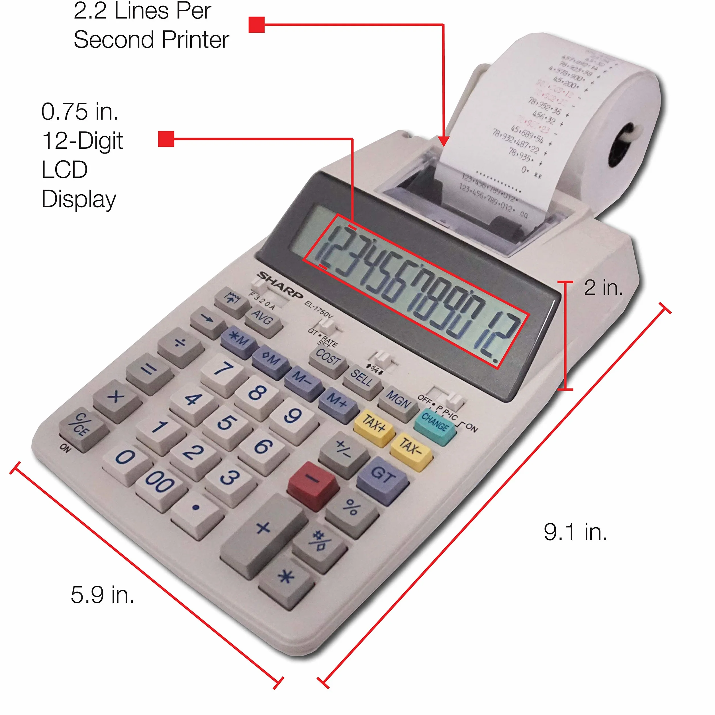 Sharp EL 1750 P III Calcolatrice
