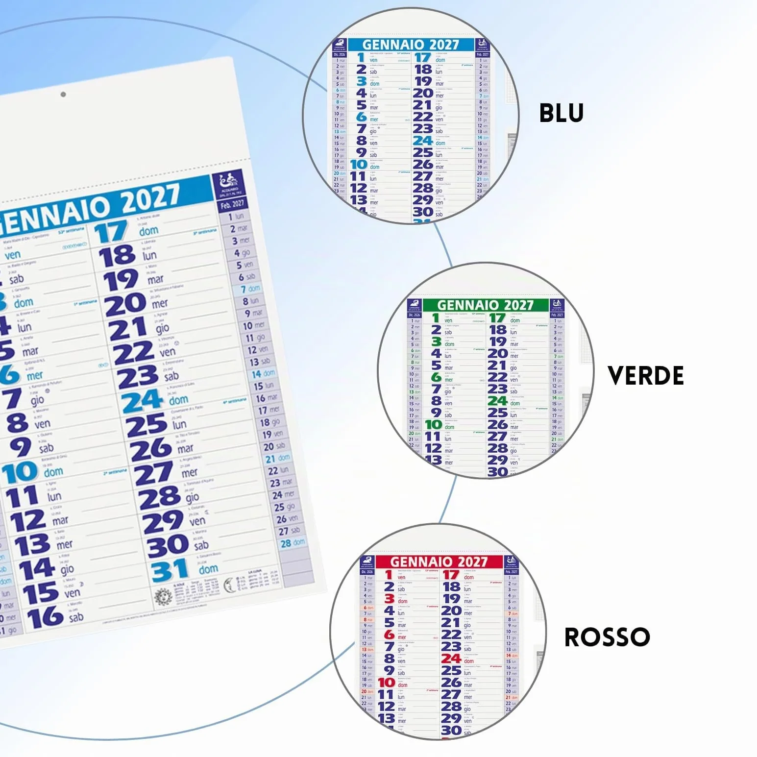 Calendari Personalizzati 2027 in Stock da 50 Pezzi Olandesi Medi da Muro Notes sul Retro per Gadget Pubblicitari di Fine Anno e come Omaggio per i Clienti o Regali Aziendali | PA620-50