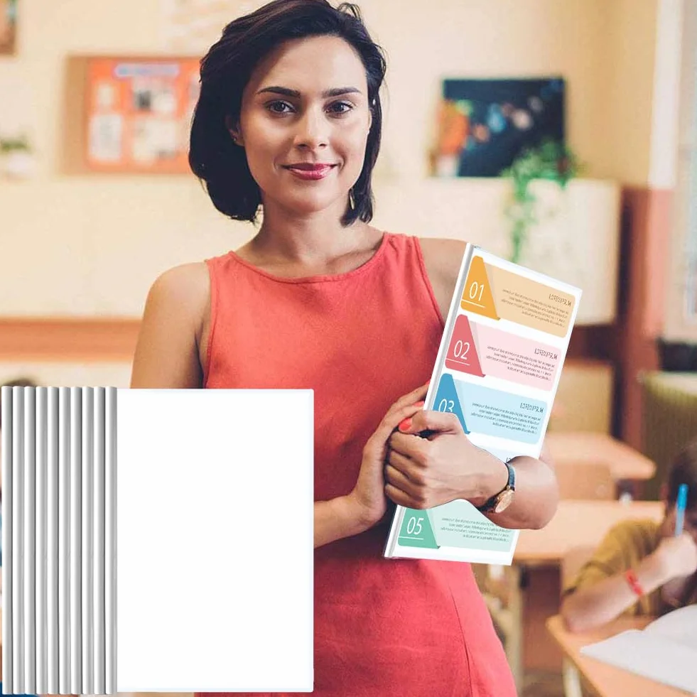Plastica A4 Copertine Per Rilegatura, Cartella Di File Con Barra Scorrevole, 10 Fogli Copertina Per Report Con Clip