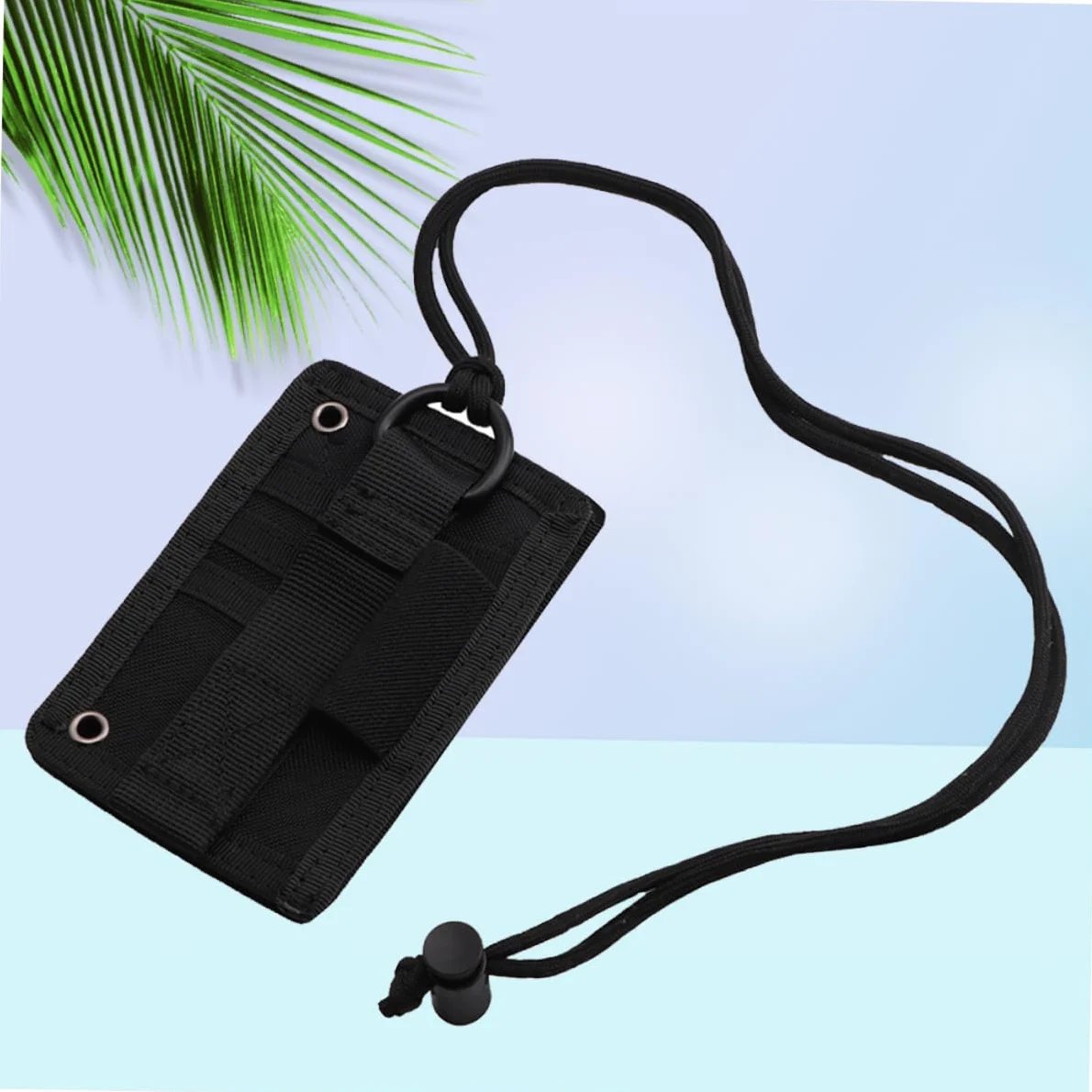 3 Porta Badge Con Custodia Per Patente Di Guida Tessere Didentità Scolastiche Biglietti Da Visita Nylon Nero
