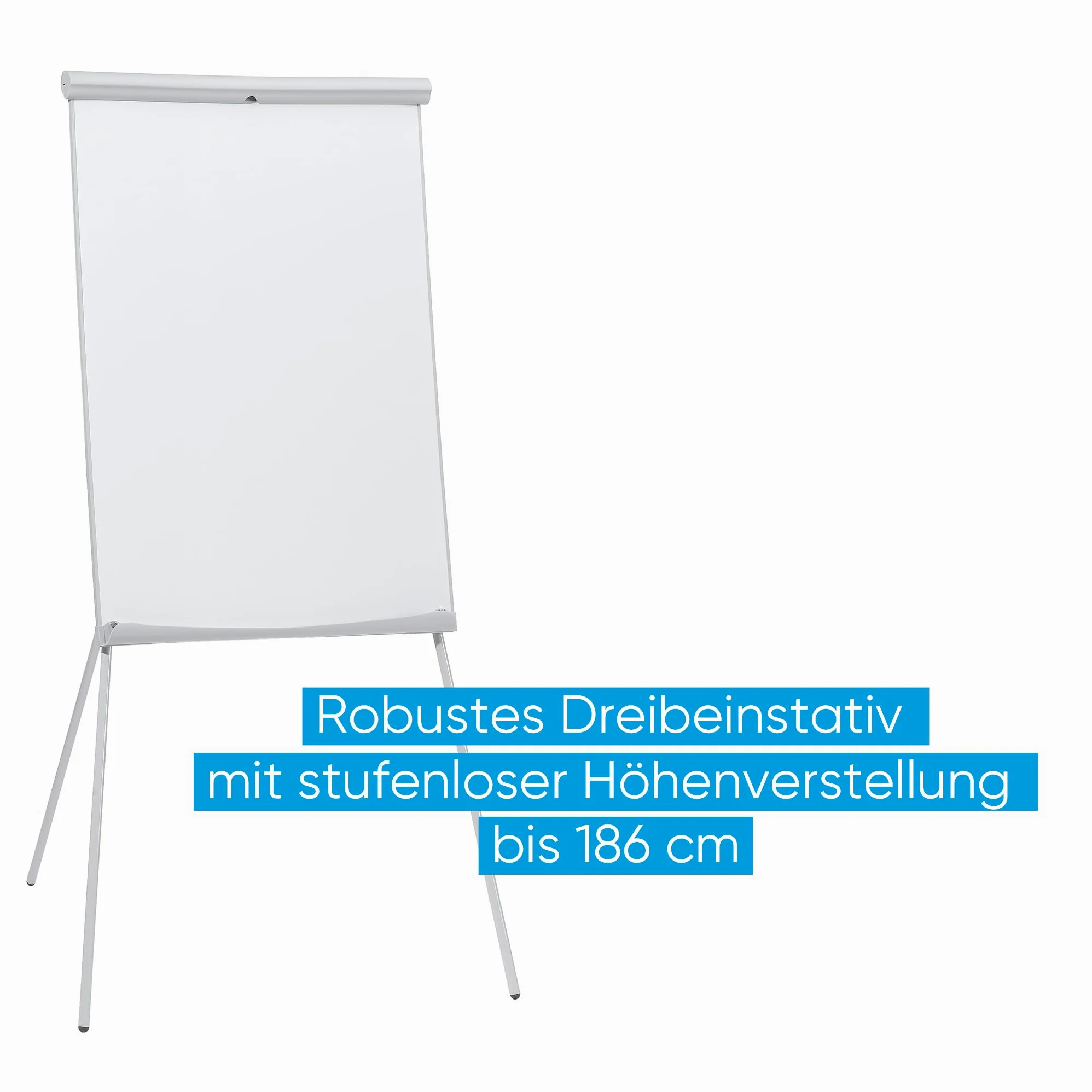 Franken - Lavagna Flipchart U-Act Modello standard, 95 x 70, 70 x 100 cm, grigio.