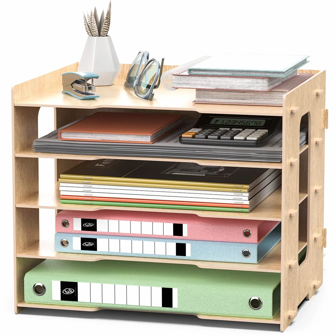 Porta Documenti da Scrivania in Legno – Organizzatore Ufficio e Studio