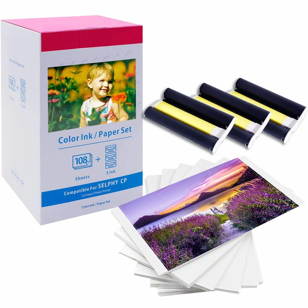 Canon CP1500 KP-108IN Carta fotografica 3115B001 Compatibile Selphy CP910 CP1000 CP1200 CP1300 108 fogli 100x148mm