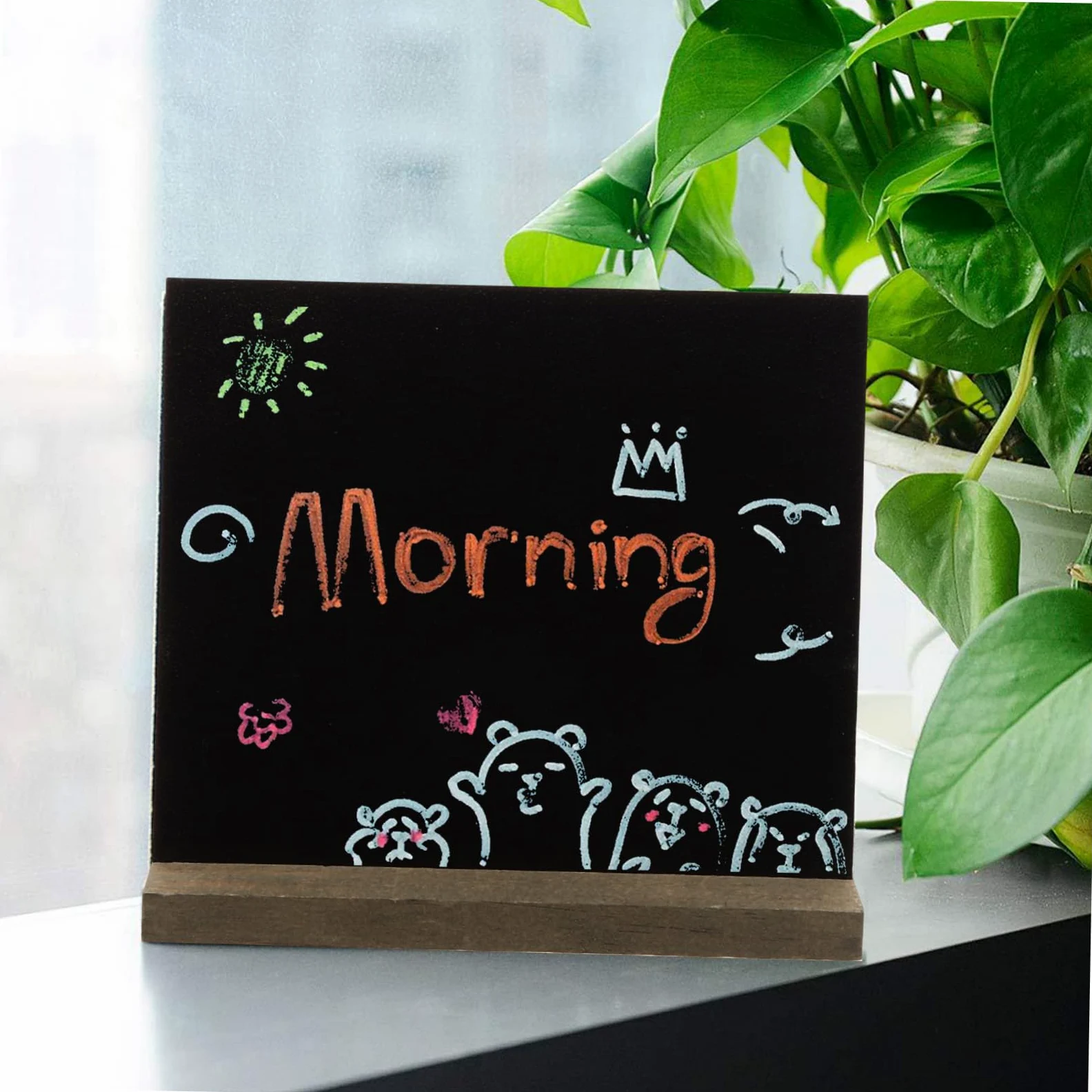 Confezione Da 10 Mini Lavagne Decorative in Legno Da Appendere Per Aule Casa E Ufficio