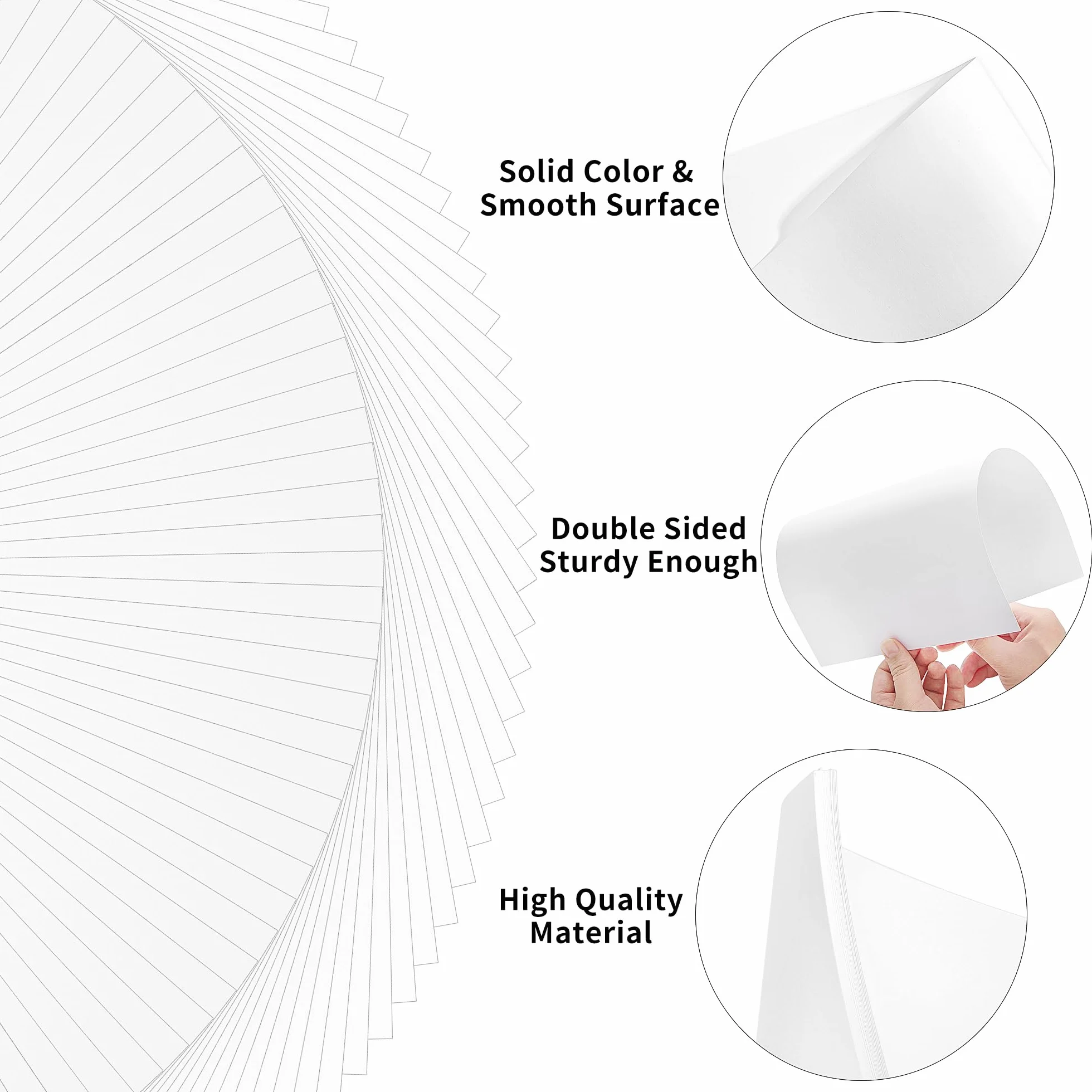 Bianco Carta Cartoncino A4 200 g/m² 70 Fogli per Stampante Biglietti Bricolage Scrapbooking