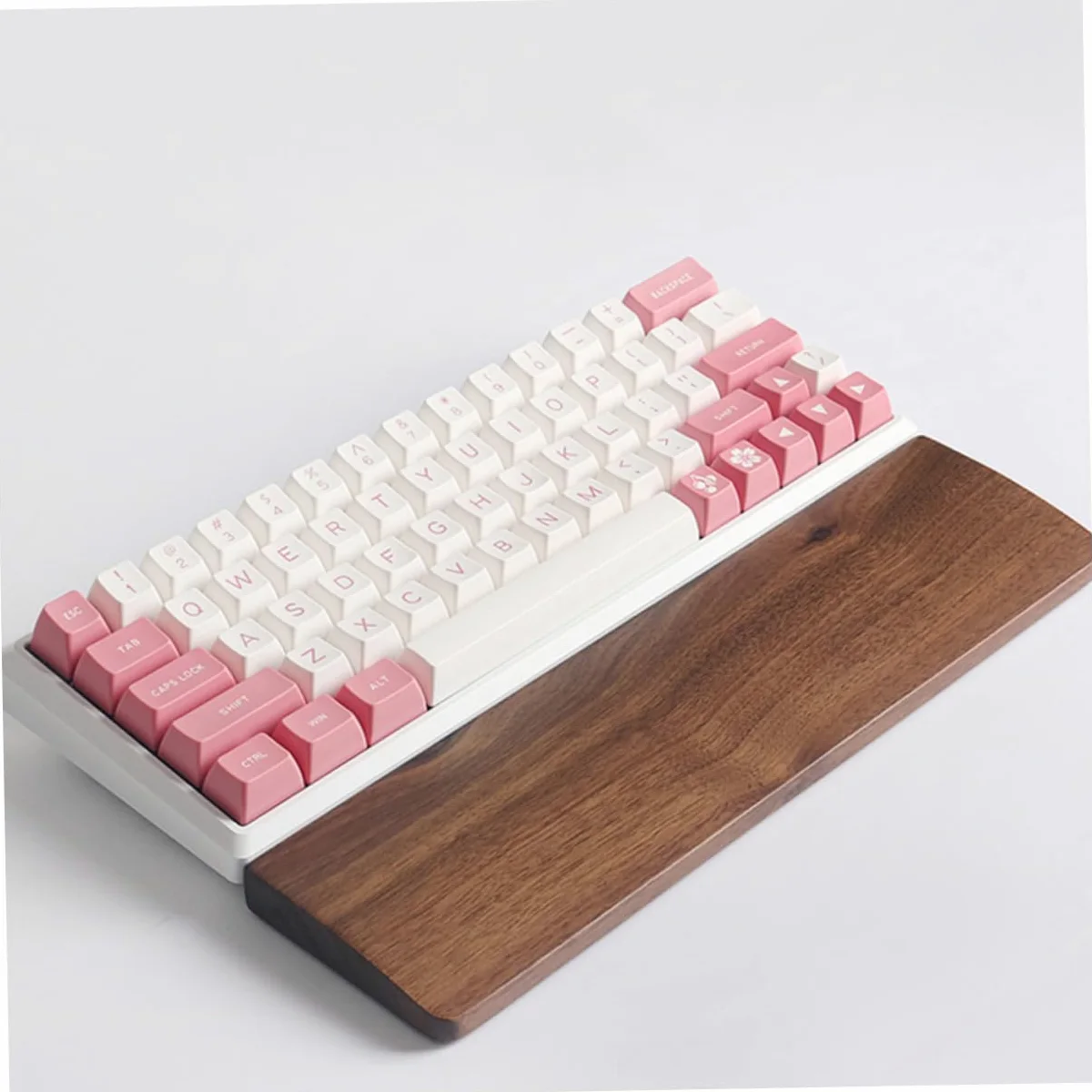 Mobestech Poggiapolsi in Legno Per Tastiera Poggiapolsi Per Computer Design Ergonomico Supporto Per Polso in Legno Massello Texture Naturale Allevia Affaticamento e Dolori Da Digitazione