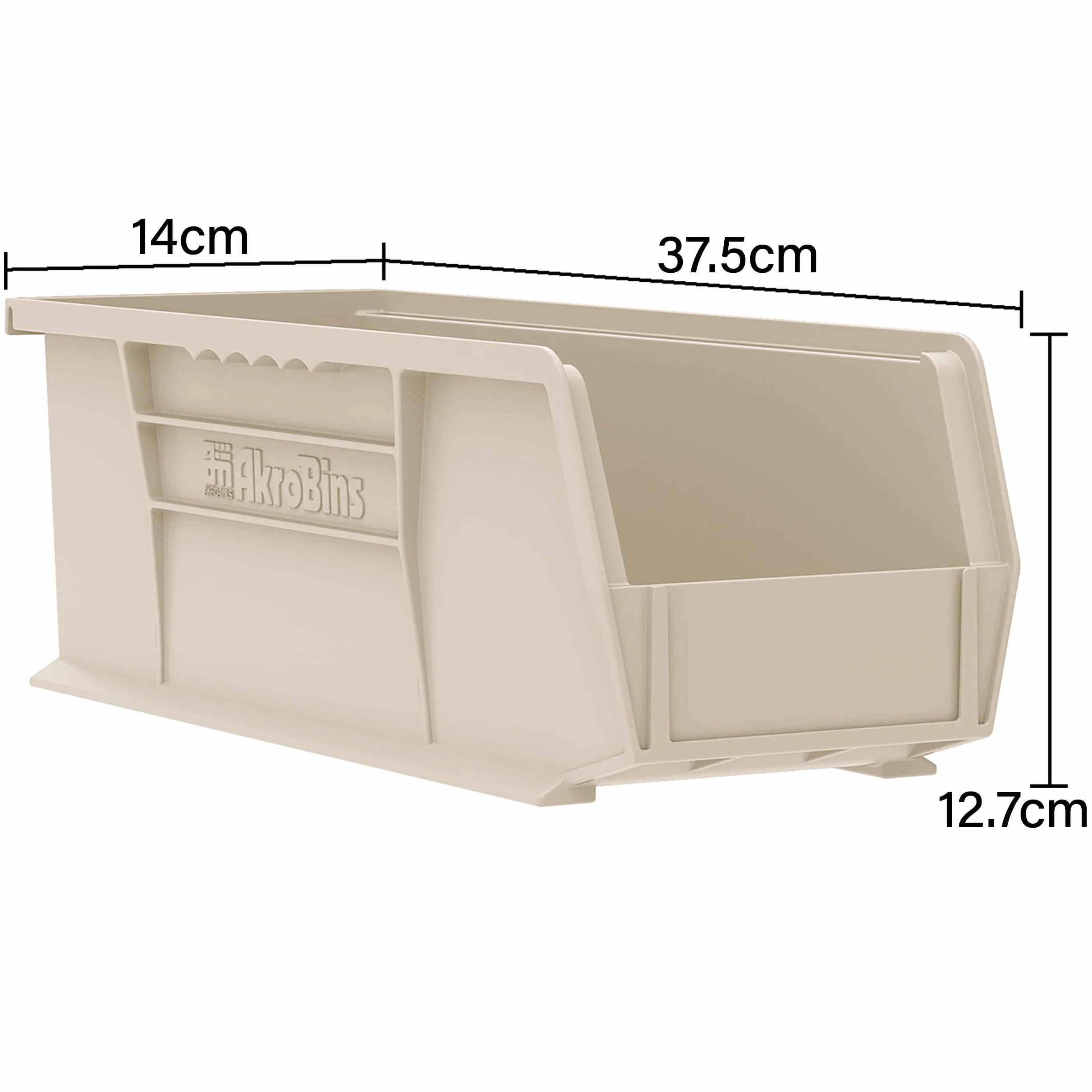Akro-Mils 30234 AkroBins Contenitori di Stoccaggio in Plastica Impilabili 38,1 cm x 12,7 cm x 12,7 cm Blu Confezione da 12