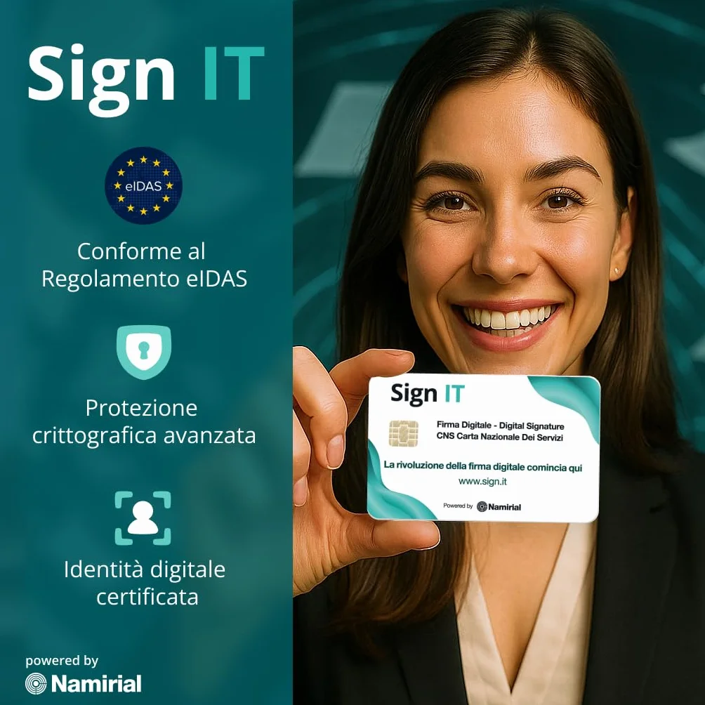 Sign IT Smartcard Firma Digitale Attivazione Online SPID CieID Valida 3 Anni
