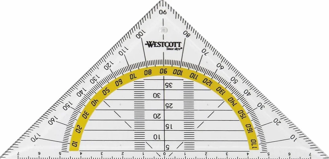 Westcott Geodreieck 140 mm Trasparente