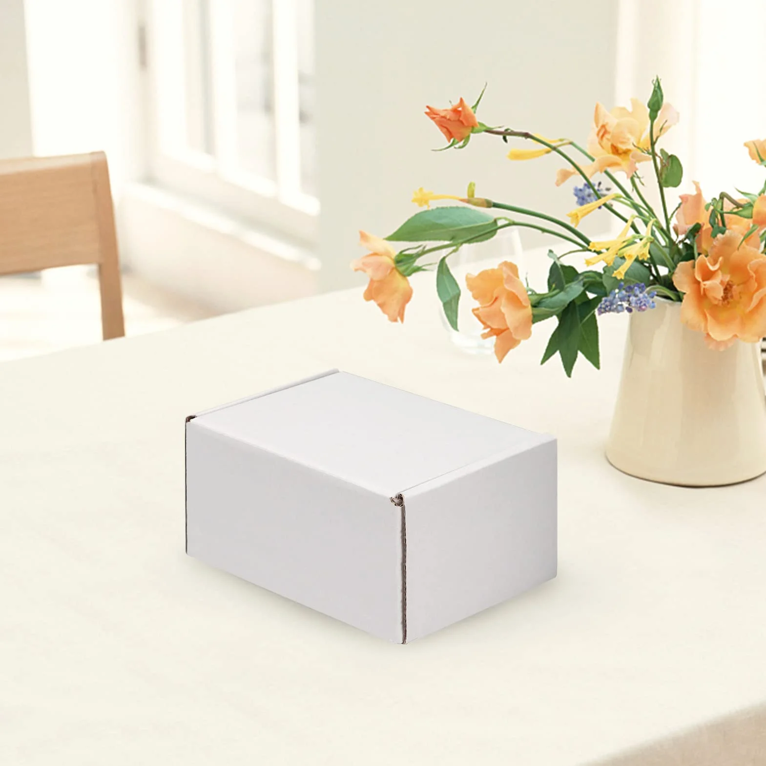GIFTGARDEN Scatole di Cartone Imballaggio Piatte 25 Pezzi 153x102x76 MM Scatole per spedizione o lo stoccaggio Bianca