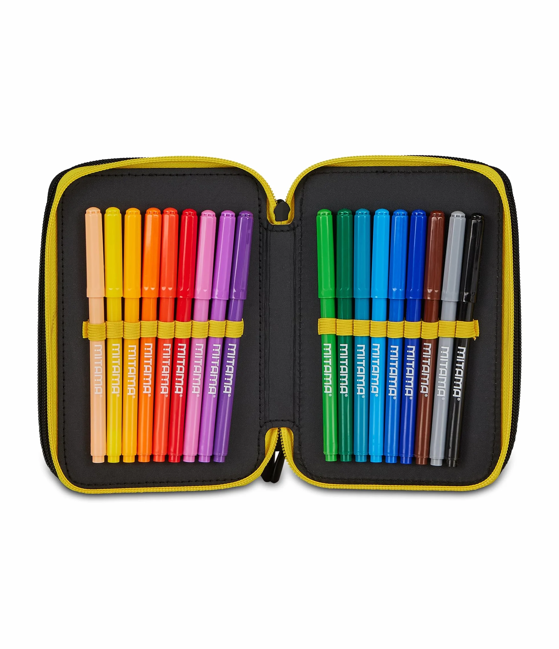Seven Pokemon Astuccio 3 Zip, Triplo Scomparto, Completo di Matite, Pennarelli, Colori, Accessori Zaino, Elementari, Medie, Pikachu, Bambini e Bambine, giallo/blu