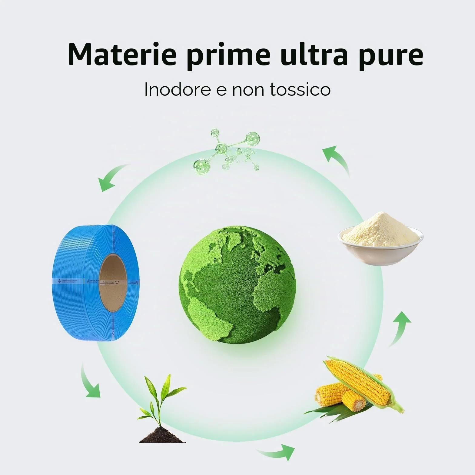 Creality PETG Refill Filamento 1,75 mm 1 kg Nero per Stampa 3D Precisione Dimensionale ±0,03 mm
