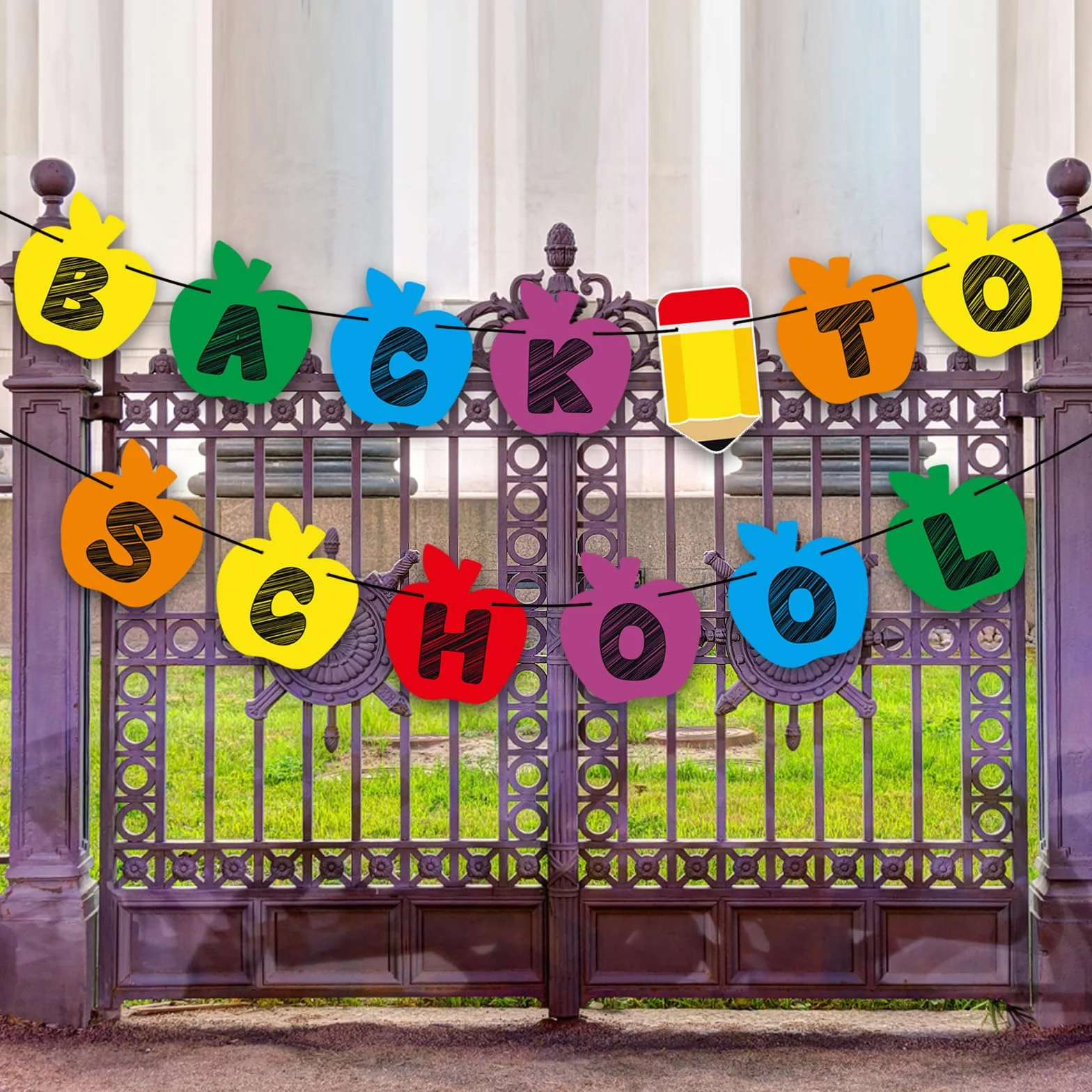Back to School Banner Ritorno alle Decorazioni Scolastiche Striscione di Bentornato per Decorazioni in Classe