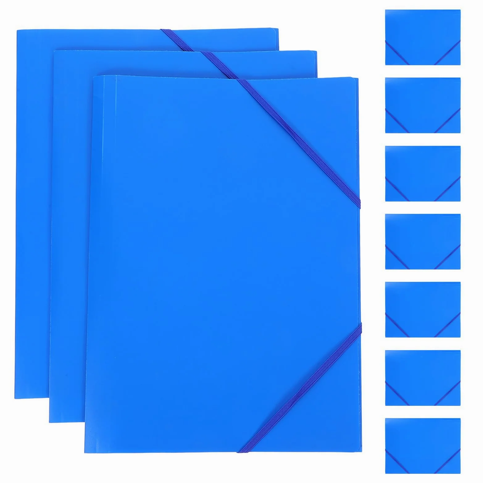 TEHAUX 10pezzi Cartella Portadocumenti in Plastica con Corda Elastica da Cartelle Pieghevoli Organizzatore Resistente per Documenti per Ufficio Scuola e Viaggi Soluzione di Archiviazione