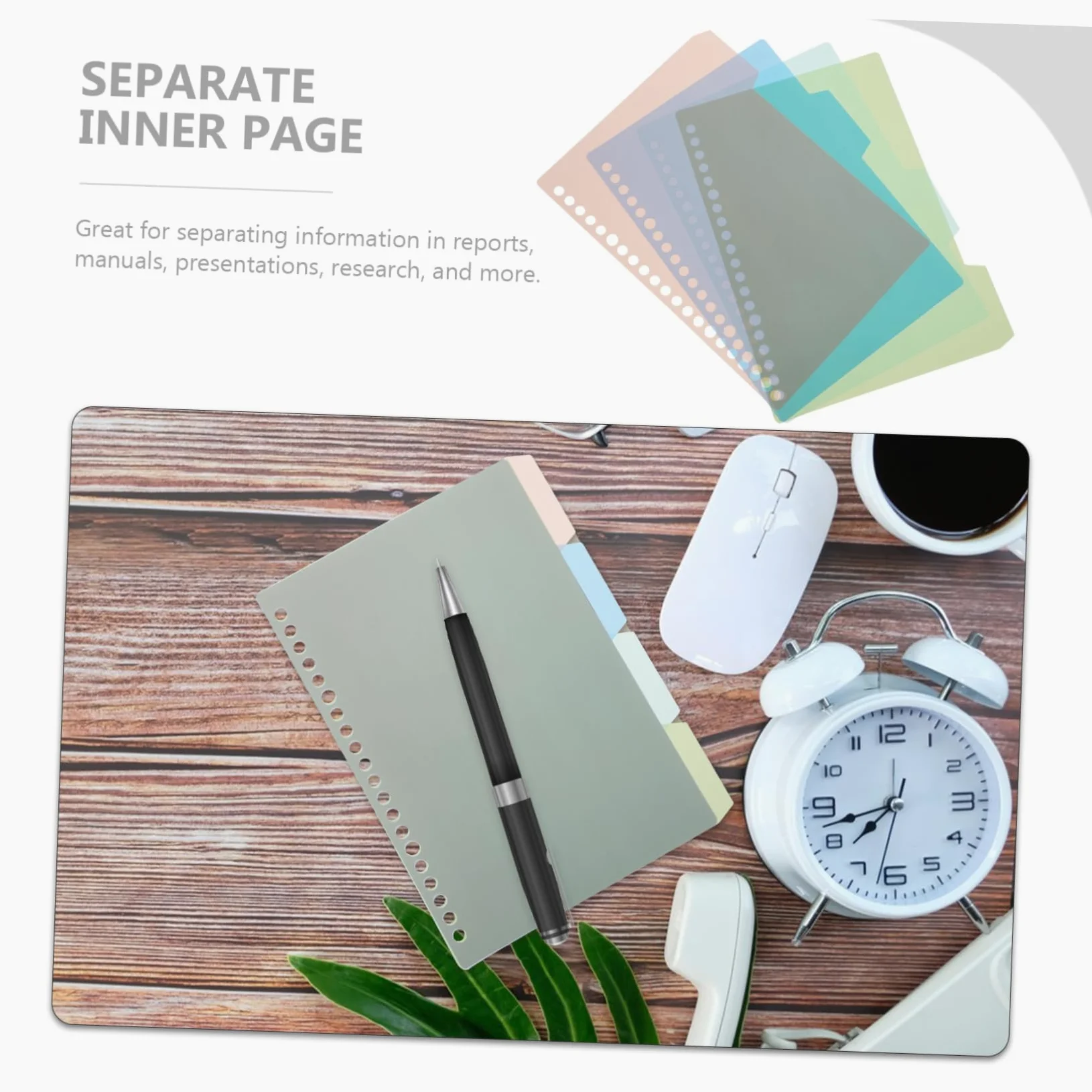 128 Pezzi Divisori per Raccoglitori Colori per Documenti e Quaderni Organizer Ufficio e Casa per Separare e Segnare Pagine con Design e Resistente