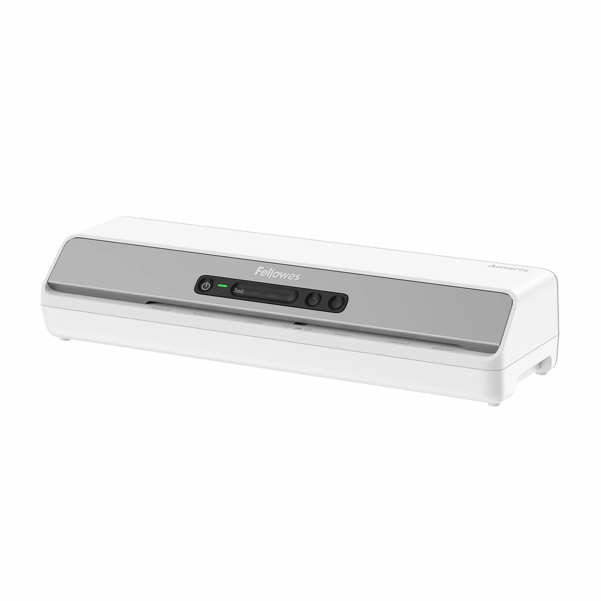 Fellowes plastificatrice a caldo Amaris A3, formato A3, fino a 175 micron, per casa e ufficio, riscaldamento rapido, con retromarcia e modalità riposo, 6 rulli, incluso starter pack di 10 pouches
