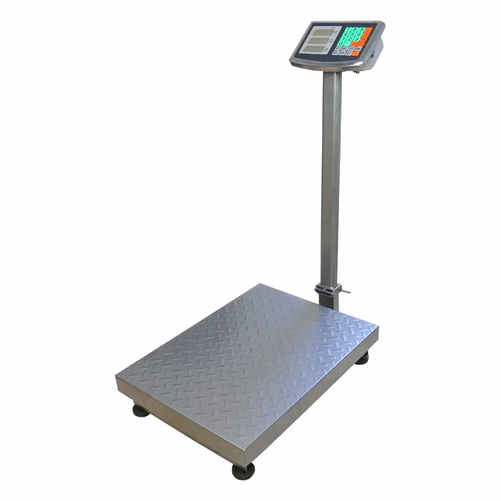Piattaforma, Bilancia da Magazzino, Portata Fino a 500 kg, Display LCD, Precisione +/- 200 g, Taratura, Dimensioni Piattaforma 60 x 45 cm, Unità di Somma, HDWR wagPRO-P500